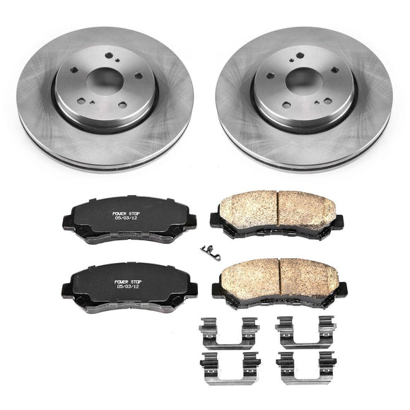 PowerStop OE Stock Replacement Low-Dust Ceramic Brake Pad and Rotor Kit
