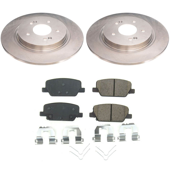 PowerStop OE Stock Replacement Low-Dust Ceramic Brake Pad and Rotor Kit