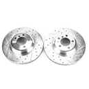 PowerStop Evolution Drilled Slotted Rotors Pair Front For BMW 745i