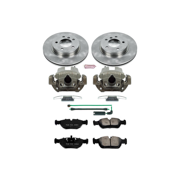 PowerStop OE Stock Replacement Low-Dust Ceramic Brake Pad, Rotor and Caliper Kit