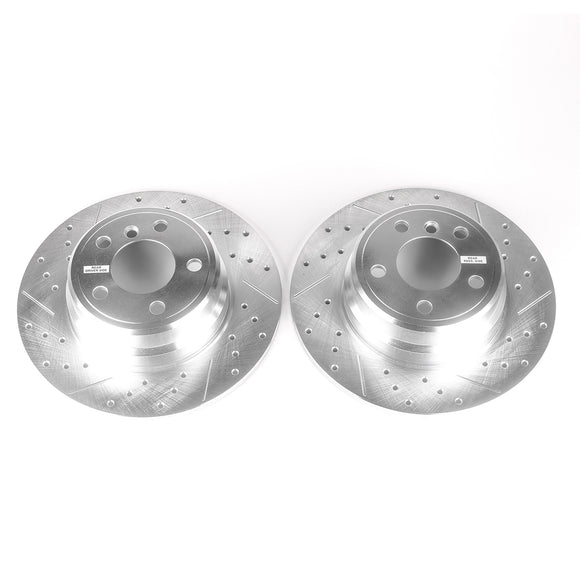 PowerStop Evolution Drilled And Slotted Rotors Pair Rear For BMW X5