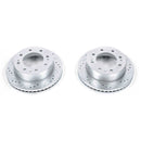 PowerStop Evolution Drilled Slotted Rotors Pair Front For GMC Sierra 3500 HD