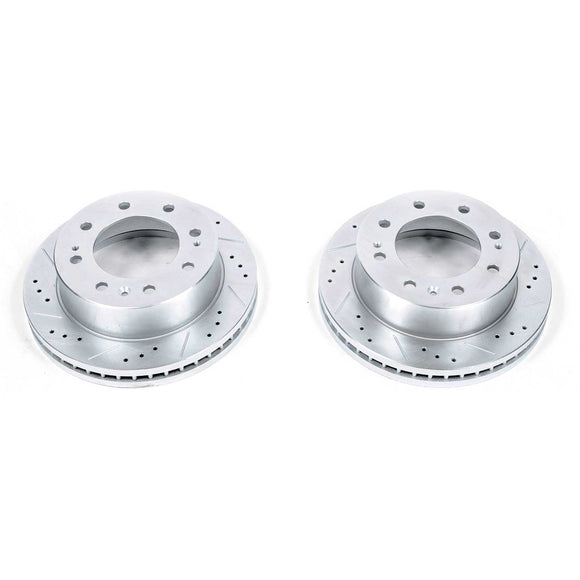 PowerStop Evolution Drilled Slotted Rotors Pair Front For GMC Sierra 3500 HD