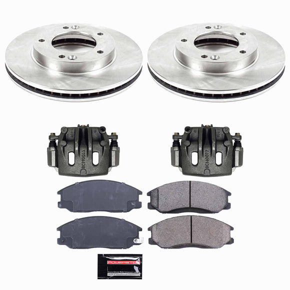 PowerStop OE Stock Replacement Low-Dust Ceramic Brake Pad, Rotor and Caliper Kit