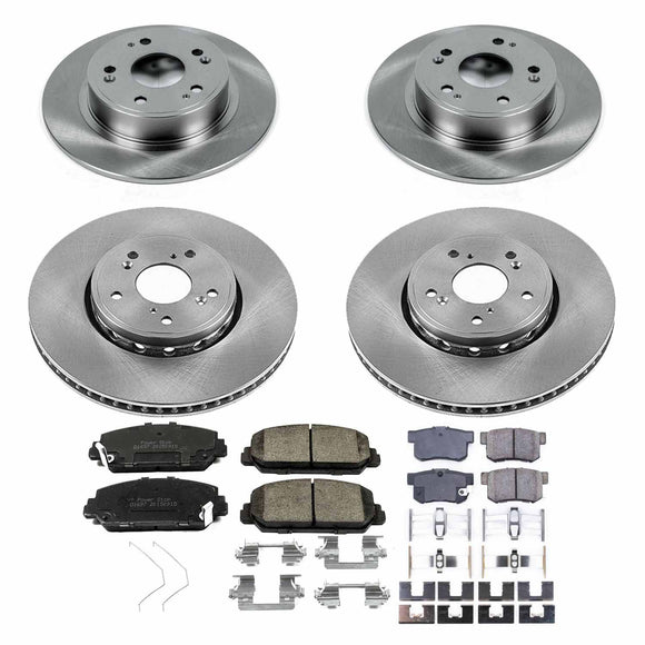 PowerStop OE Stock Replacement Low-Dust Ceramic Brake Pad and Rotor Kit
