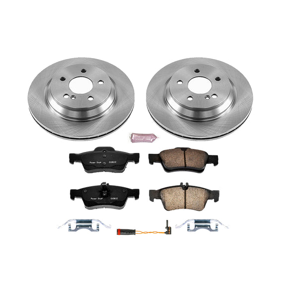 PowerStop OE Stock Replacement Low-Dust Ceramic Brake Pad and Rotor Kit