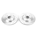 PowerStop Evolution Drilled Slotted Rotors Pair Front For Nissan Rogue