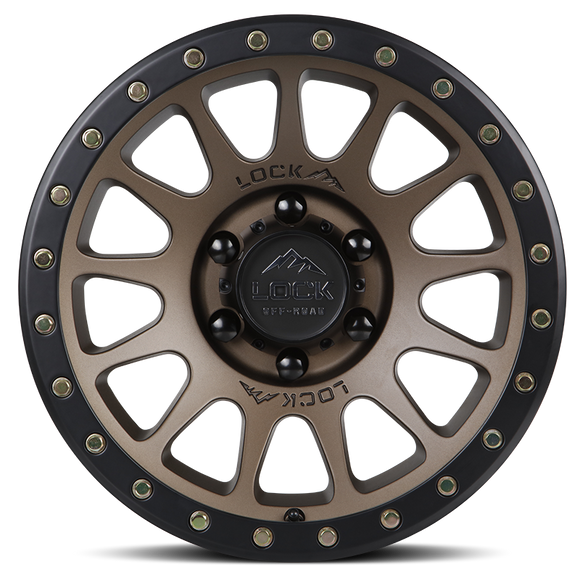 17x9 Lock Off-Road Yosemite Matte Bronze Black Ring 6x135 ET0 Wheel Rim