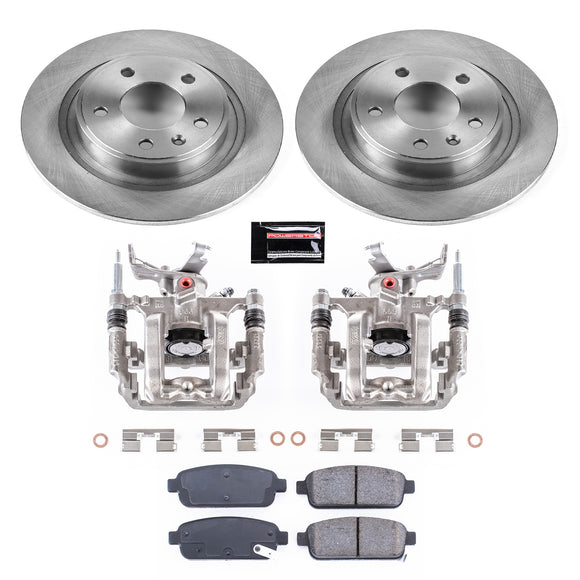 PowerStop OE Stock Replacement Low-Dust Ceramic Brake Pad, Rotor and Caliper Kit