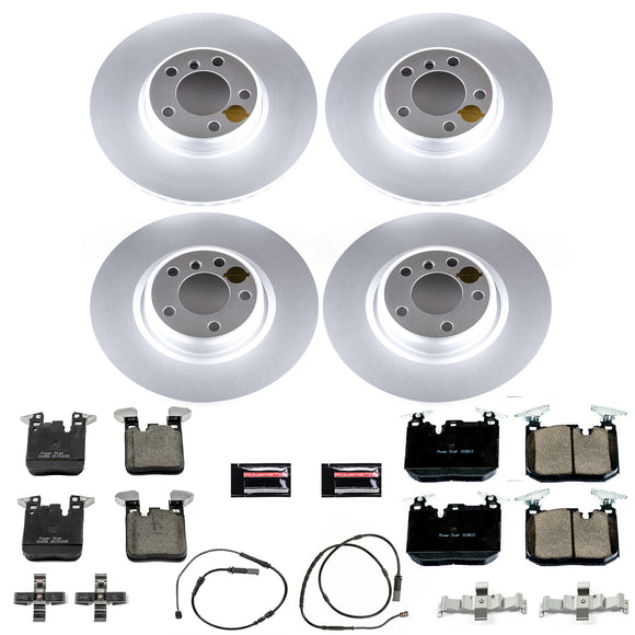 PowerStop Genuine Geomet Coated Rotor and Carbon-Fiber Ceramic Brake Pad Kit