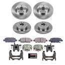 PowerStop OE Stock Replacement Low-Dust Ceramic Brake Pad, Rotor and Caliper Kit