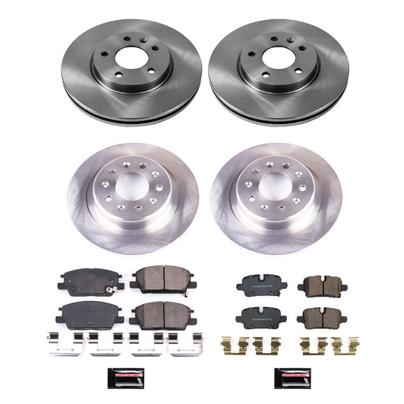 PowerStop OE Stock Replacement Low-Dust Ceramic Brake Pad and Rotor Kit