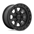 20X9 KMC KM548 CHASE Satin Black With Gloss Black Lip 5X127 ET0 wheel/rim