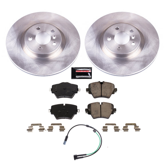 PowerStop OE Stock Replacement Low-Dust Ceramic Brake Pad and Rotor Kit