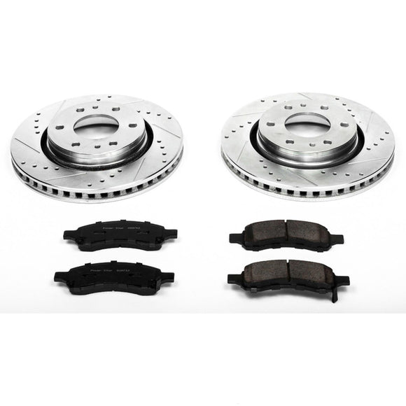PowerStop Z23 Daily Driver Carbon-Fiber Ceramic Brake Pad and Drilled & Slotted