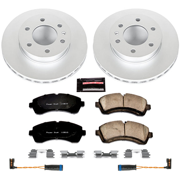 PowerStop Genuine Geomet Coated Rotor and Carbon-Fiber Ceramic Brake Pad Kit