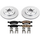 PowerStop Genuine Geomet Coated Rotor and Low-Dust Ceramic Brake Pad Kit