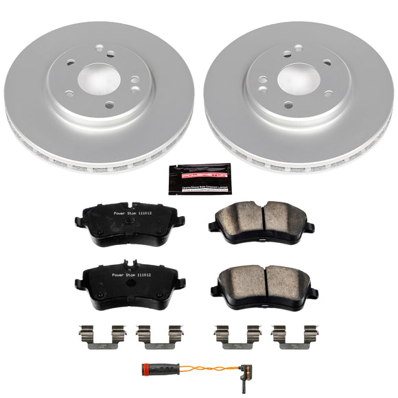 PowerStop Genuine Geomet Coated Rotor and Carbon-Fiber Ceramic Brake Pad Kit