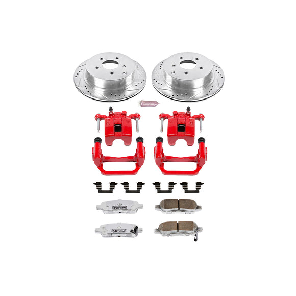 PowerStop Z26 Street Performance Ceramic Brake Pad, Drilled Slotted Rotor, and C