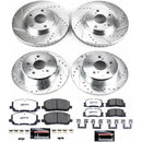 PowerStop Z36 Carbon-Fiber Ceramic Brake Pad with Drilled and Slotted Rotor Kit
