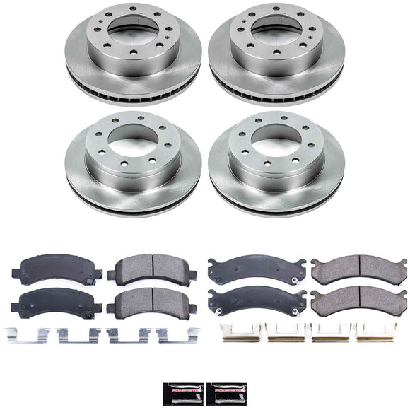 PowerStop OE Stock Replacement Low-Dust Ceramic Brake Pad and Rotor Kit