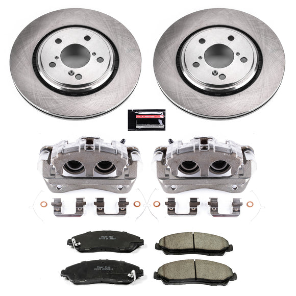 PowerStop OE Stock Replacement Low-Dust Ceramic Brake Pad, Rotor and Caliper Kit