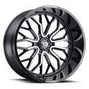 Vision 402 Riot Gloss Black Machined Face 24X12 6x5.5 6x139.7 ET-51 Wheel