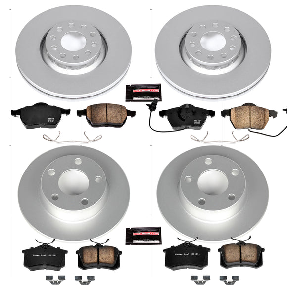 PowerStop Genuine Geomet Coated Rotor and Carbon-Fiber Ceramic Brake Pad Kit
