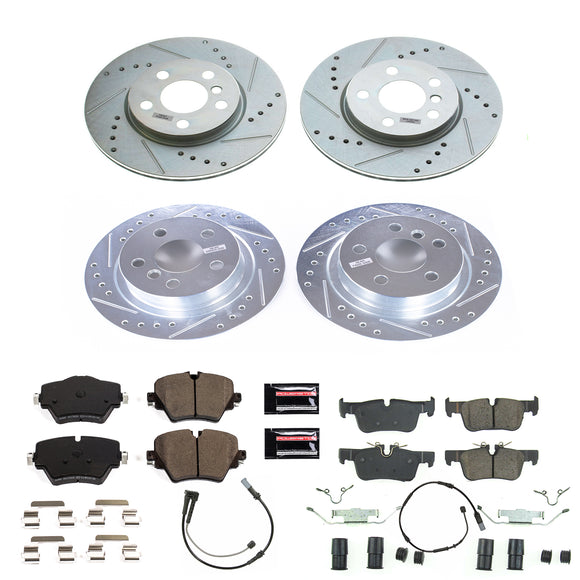 PowerStop Z23 Daily Driver Carbon-Fiber Ceramic Brake Pad and Drilled & Slotted
