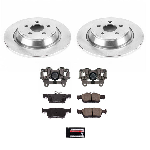 PowerStop OE Stock Replacement Low-Dust Ceramic Brake Pad, Rotor and Caliper Kit