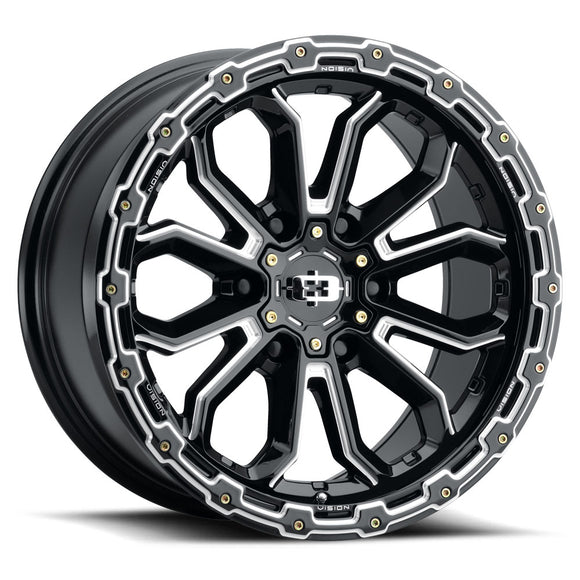17x9 Vision 405 Korupt Gloss Black Milled Spoke Wheel 8x170 ET12 CB125.2