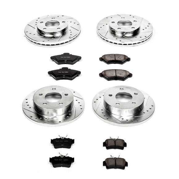 PowerStop Z23 Daily Driver Carbon-Fiber Ceramic Brake Pad and Drilled & Slotted