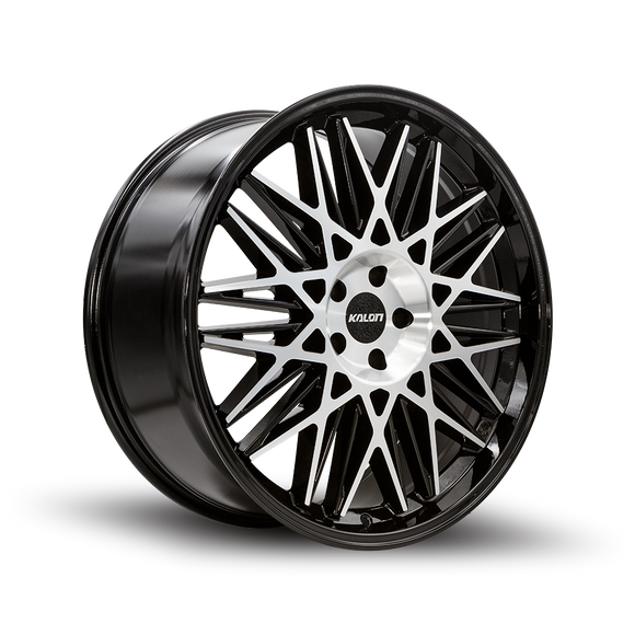 22x9.5 Kalon Wheels Kolossus-101 Gloss Black Machined 6x135 ET30 CB87.1