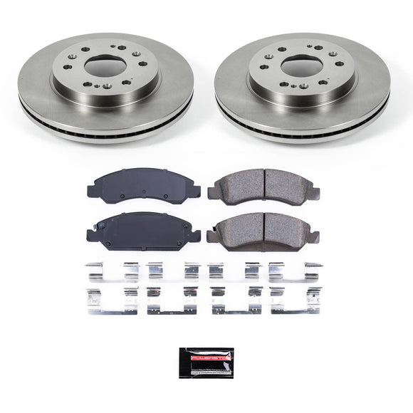 PowerStop OE Stock Replacement Low-Dust Ceramic Brake Pad and Rotor Kit