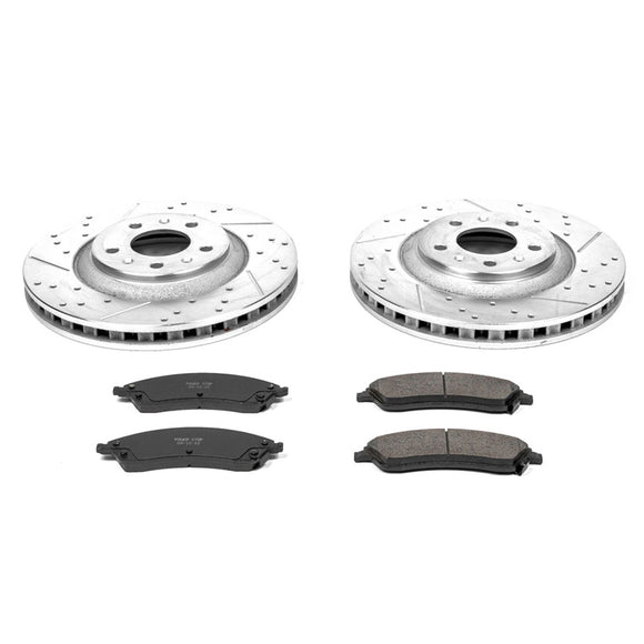 PowerStop Z23 Daily Driver Carbon-Fiber Ceramic Brake Pad and Drilled & Slotted
