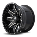 20x12 Hardrock Painkiller XPosed Gloss Black Milled 5x127 ET-44 wheel/rim
