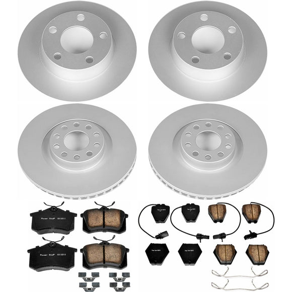 PowerStop Genuine Geomet Coated Rotor and Carbon-Fiber Ceramic Brake Pad Kit