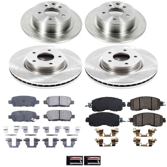PowerStop OE Stock Replacement Low-Dust Ceramic Brake Pad and Rotor Kit