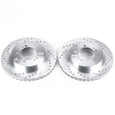PowerStop Evolution Drilled Slotted Rotors Pair Rear For Mitsubishi 3000GT