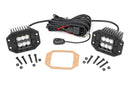 Rough Country Black Series LED 2" Pair Flood For Flush Mount
