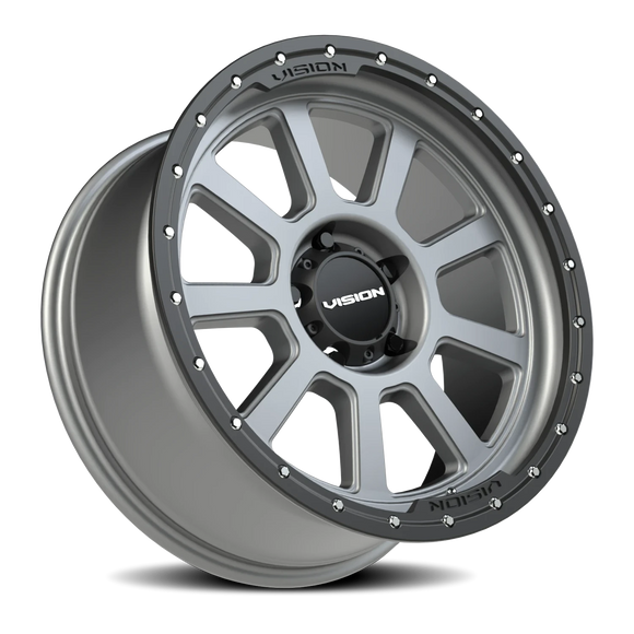 18x9 Vision 350 Ojos Satin Grey Wheel 5x114.3 ET12 CB83
