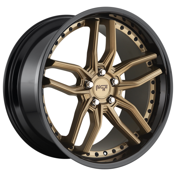20X10 Niche Methos Matte Bronze Black Bead Ring 5x114.3 M195200065+40