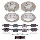 PowerStop Semi-Coated Rotor and Low-Dust Ceramic Brake Pad Kit