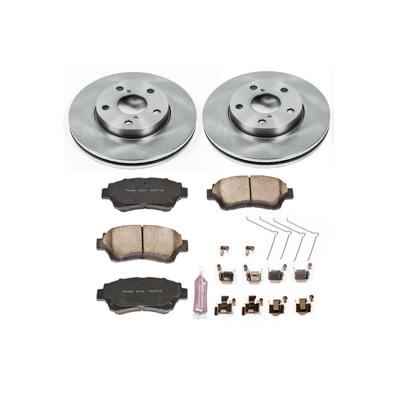 PowerStop OE Stock Replacement Low-Dust Ceramic Brake Pad and Rotor Kit