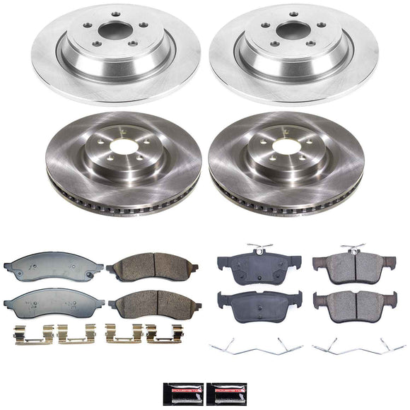 OE Stock Replacement Low-Dust Ceramic Brake Pad and Rotor Kit