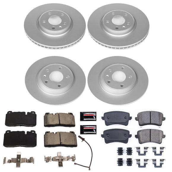 PowerStop Genuine Geomet Coated Rotor and Carbon-Fiber Ceramic Brake Pad Kit