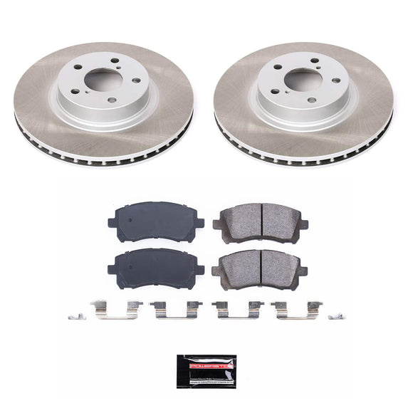 PowerStop Semi-Coated Rotor and Low-Dust Ceramic Brake Pad Kit
