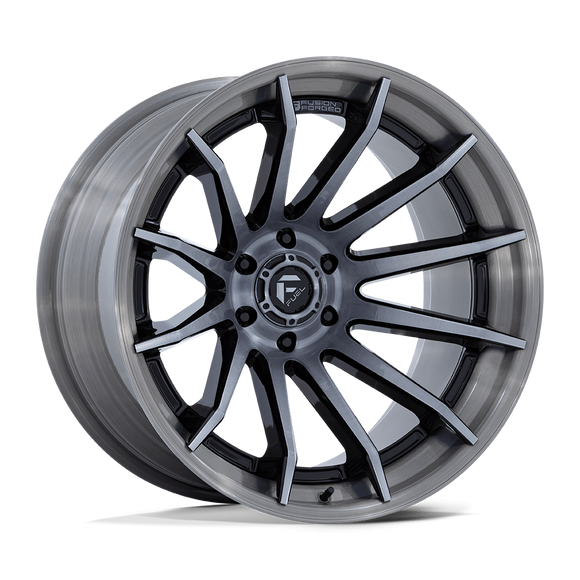 22x10 Fuel Off-Road FC403 Burn Gloss Black Brushed Gray Tint 5x127 ET-18 Wheel