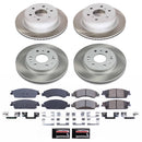 PowerStop Semi-Coated Rotor and Low-Dust Ceramic Brake Pad Kit
