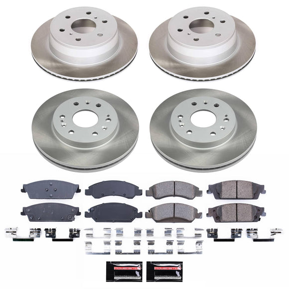 PowerStop Semi-Coated Rotor and Low-Dust Ceramic Brake Pad Kit